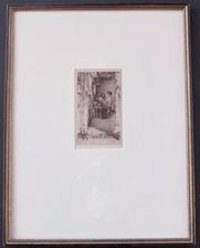 James McNeill Whistler 1858 Original Etching "The Rag Gatherers" In Frame