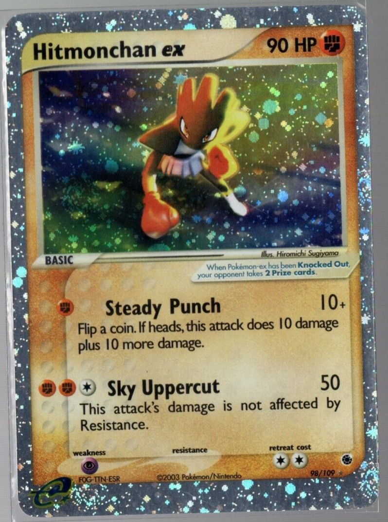 Hitmonchan ex 98/190 Ultra Rare EX Ruby & Sapphire Pokemon TCG LP/NM