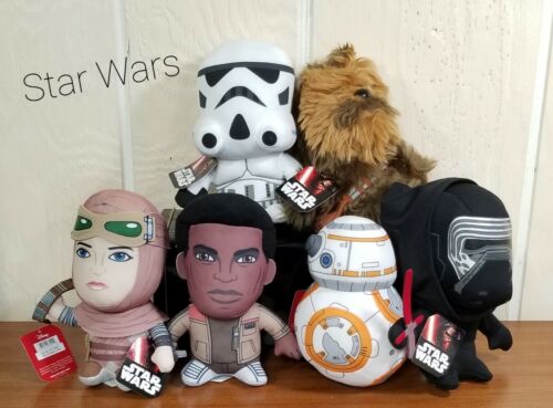 Star Wars Force Awakens Rempli 6 pouces Lot 6 Rey Finn Chewbacca Stormtrooper Kylo BB - Photo 1/5