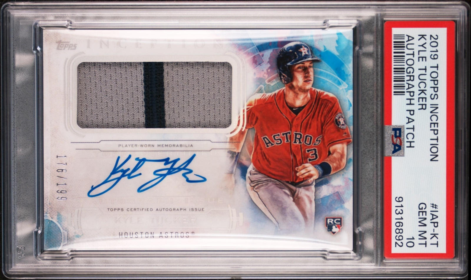 Kyle Tucker 2019 Topps Inception Rookie Auto Patch RPA Card /199 