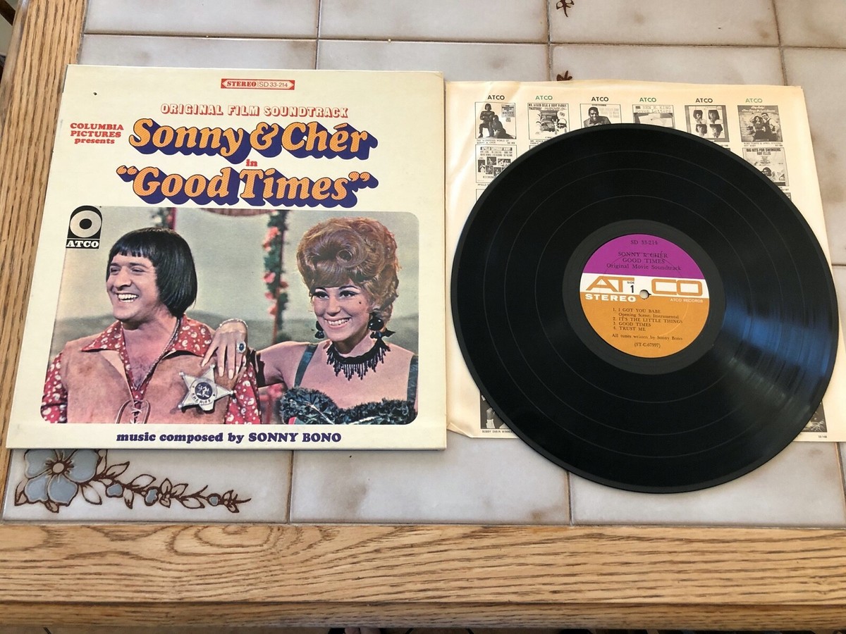 SONNY CHER~Good Times Original Film Soundtrack~LP~ATCO~LABEL