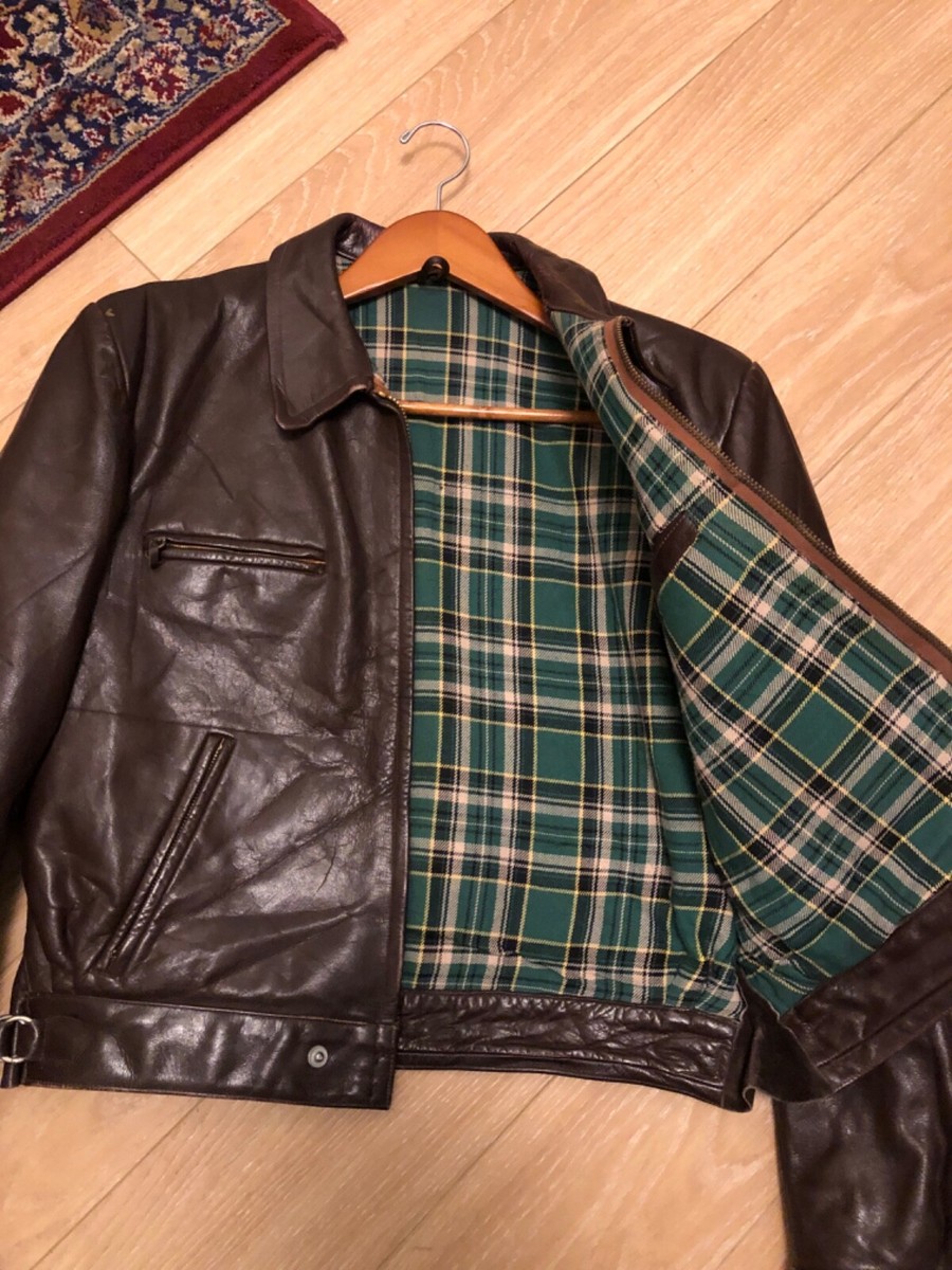 1940's French Cyclist 'Hartmann' Style Leather Jacket WW2