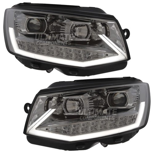 Headlights VW Transporter T6 Van Projector DRL 2015-2020 LED Flashers 1 Pair - Picture 6 of 18