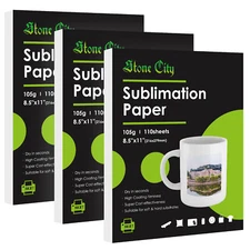 Sublimation Paper 8.5x11 330 Sheets for Inkjet Heat Transfer DIY Cotton Poly Mug