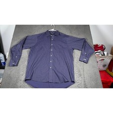 Donald J. Trump Signature Collection Striped Dress Shirt Non Iron 17 34/35
