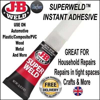 J-B WELD JB Weld Superweld 2g Clear cyanoacrylate Super Glue bonds in seconds Instant