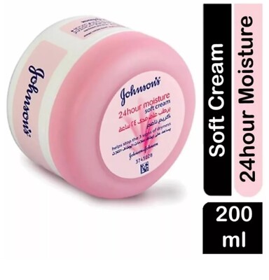 1X Johnson's 24 Hour Moisture Soft Cream 200 Ml Beauty 