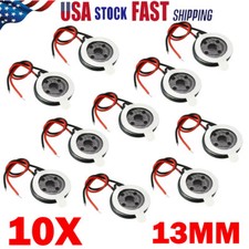10PC Speaker 13mm Dia 8 Ohm 1W 2-Wire Mini Micro Audio Magnetic For Arduino USA