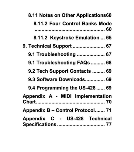 Tascam US-428 Workstation Controller OWNER'S MANUAL - Picture 3 of 3