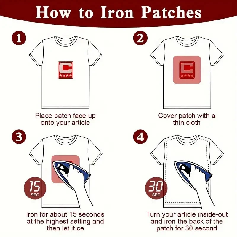 1 pcs heart-shaped iron on patch applique select color 1 +3/4 x 1 +1/2 inch - Image 4 of 4