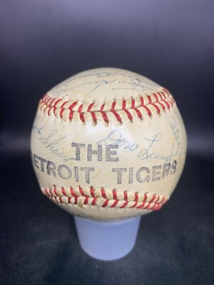 1958 DETROIT TIGERS SIGNED TEAM BALL AUTO KALINE MAXWELL BUNNING