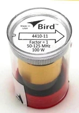 Bird 4410A Wattmeter Multi-Range Element 4410-11  50-125 MHz 100mW-100W