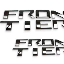 3D Front Grille Letter For Frontier 2022-2025 Tailgate Insert Emblem Badge Black