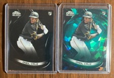 2022 Topps Chrome Black Oneil Cruz Green Atomic Refractor /99 Rookie + Base RC