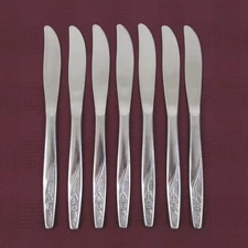 American Stainless rose set of 7 dinner knives knife International INS88