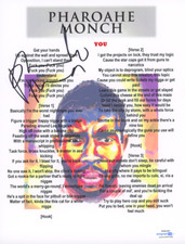 Pharoahe Monch Signed Autographed 8.5x11 Lyric Sheet Rapper Hip Hop ACOA COA