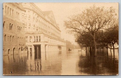 #ad RPPC Flooded Streets of Koblenz Germany Real Photo Postcard 1921 $17.00