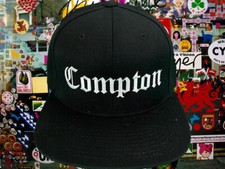 The Compton embroidered Black Cap FlexFit NEW NWA Eazy E Yupoong Hat Snapbacks
