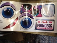 Little Tikes Cozy Coupe Spare Part Stickers NEW for car with eyes apart PINK