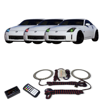 RGB Multi Color Bluetooth Headlight Halo kit for Nissan 350Z 06-08