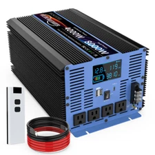 4000W 8000W Pure Sine Wave Power Inverter 12V 120V Converter LCD remote control