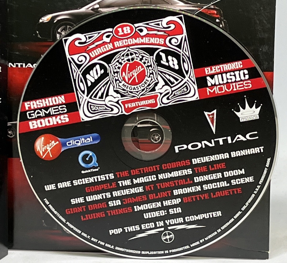 Various – Virgin Recommends 18 - CD Album Compilation, Promo