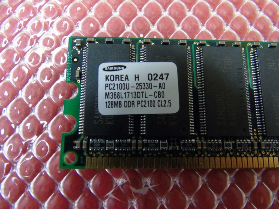 HP Pavilion 7855 Samsung M368L1713DTL-CB0 128MB DDR PC2100 184pin Desktop Memory - Image 3 of 4