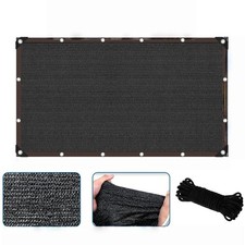 Black 80 HDPE Shade Cloth with Grommets - Breathable Net for Garden Patio
