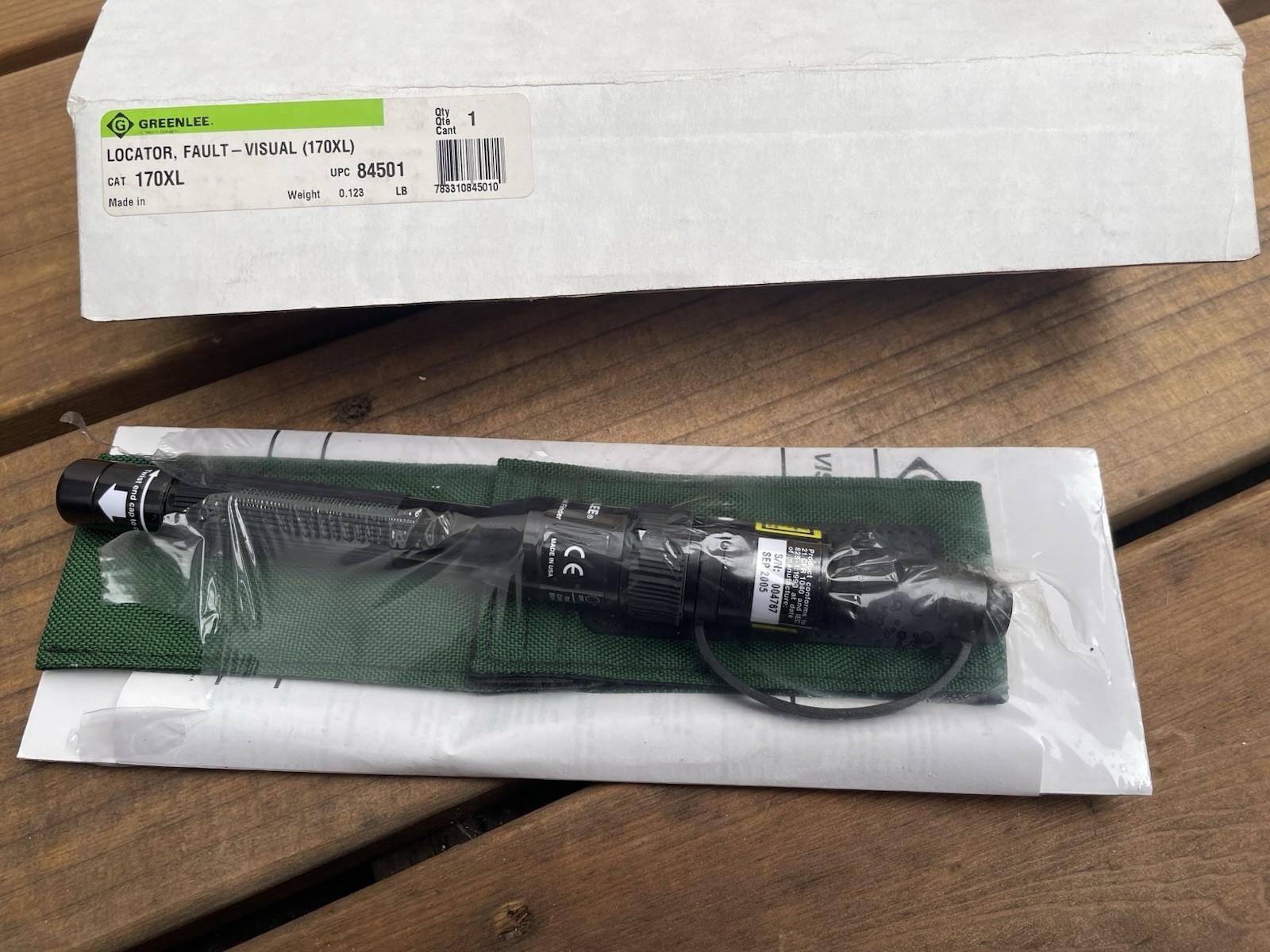 NEW GREENLEE VISUAL FAULT FINDER LOCATOR 170XL 84501 635nm 2.0mW CLASS IIIa