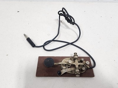 Vintage Morse Code Key on Board