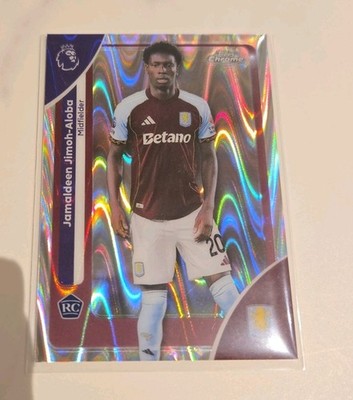 Topps Premier League Chrome 2026 Jamaldeen Jimoh-Aloba Aston Villa Silver Wave