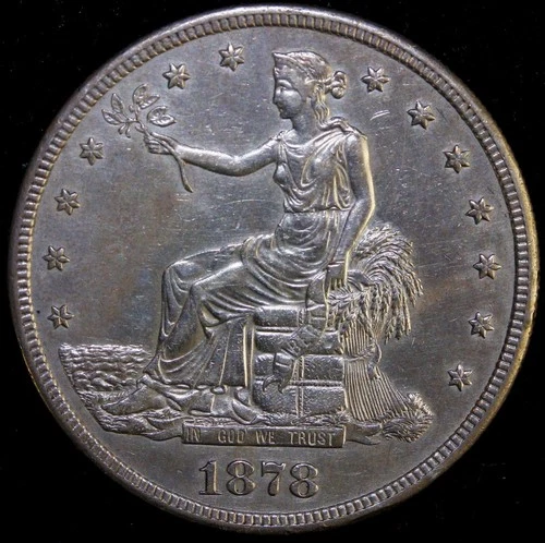 1878 S US Trade Silver Dollar AU #U4