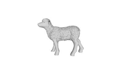 Printle Animal Ewe Sheep--Farm Barnyard Livestock Figure for Dioramas Train Sets
