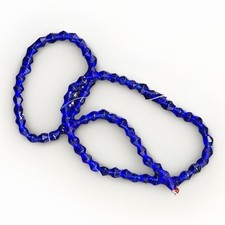 Cobalt Blue Faceted Glass Bicone Bead Strand 4mm Approx 115 Pcs Jewelry Making