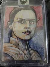 2023 Topps Star Wars Masterwork Rey 1/1 Sketch By M.Mastermaker