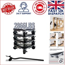 360° Rotating Furniture Movers Dolly with Rubber Wheels - Silent & Safe Design