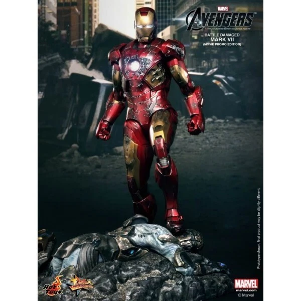 Iron Man Mark VII Battle Damaged Version - Hot Toys MMS 196 The Avengers - Immagine 2 di 4