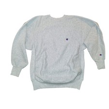 Vtg Champion Gray Reverse Weave Mens Sweatshirt Crewneck Pullover Logo USA XL