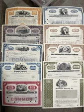 125 Different Stock Certificates Wow!!!  LESS THAN $1 Each
