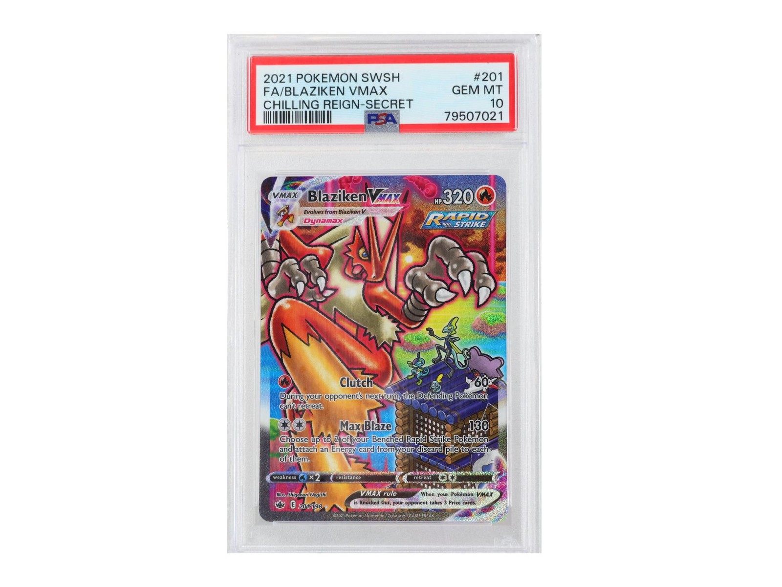 Pokemon Chilling Reign Blaziken VMAX 201/198 PSA 10 GEM MINT