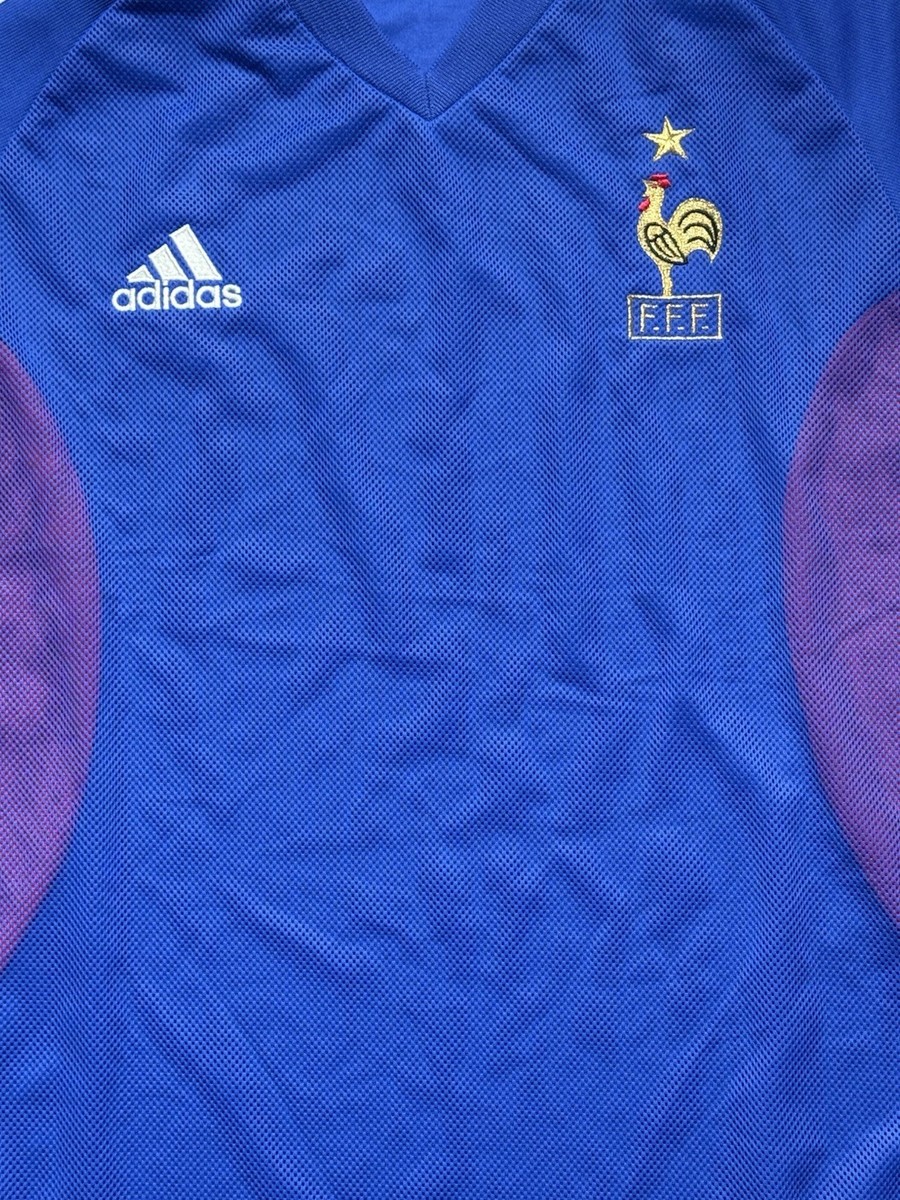 2002 France Home Jersey Small adidas World Cup Players Signed