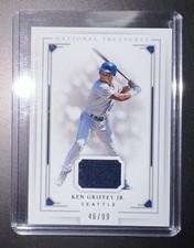 2016 Panini National Treasures Ken Griffey Jr Game-Used Material Jersey #46/99