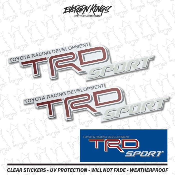 TRD SPORT 3D Clear Bedside Stickers for 95-11 Toyota Tacoma Truck Decals - GRAY - Image 2 of 4