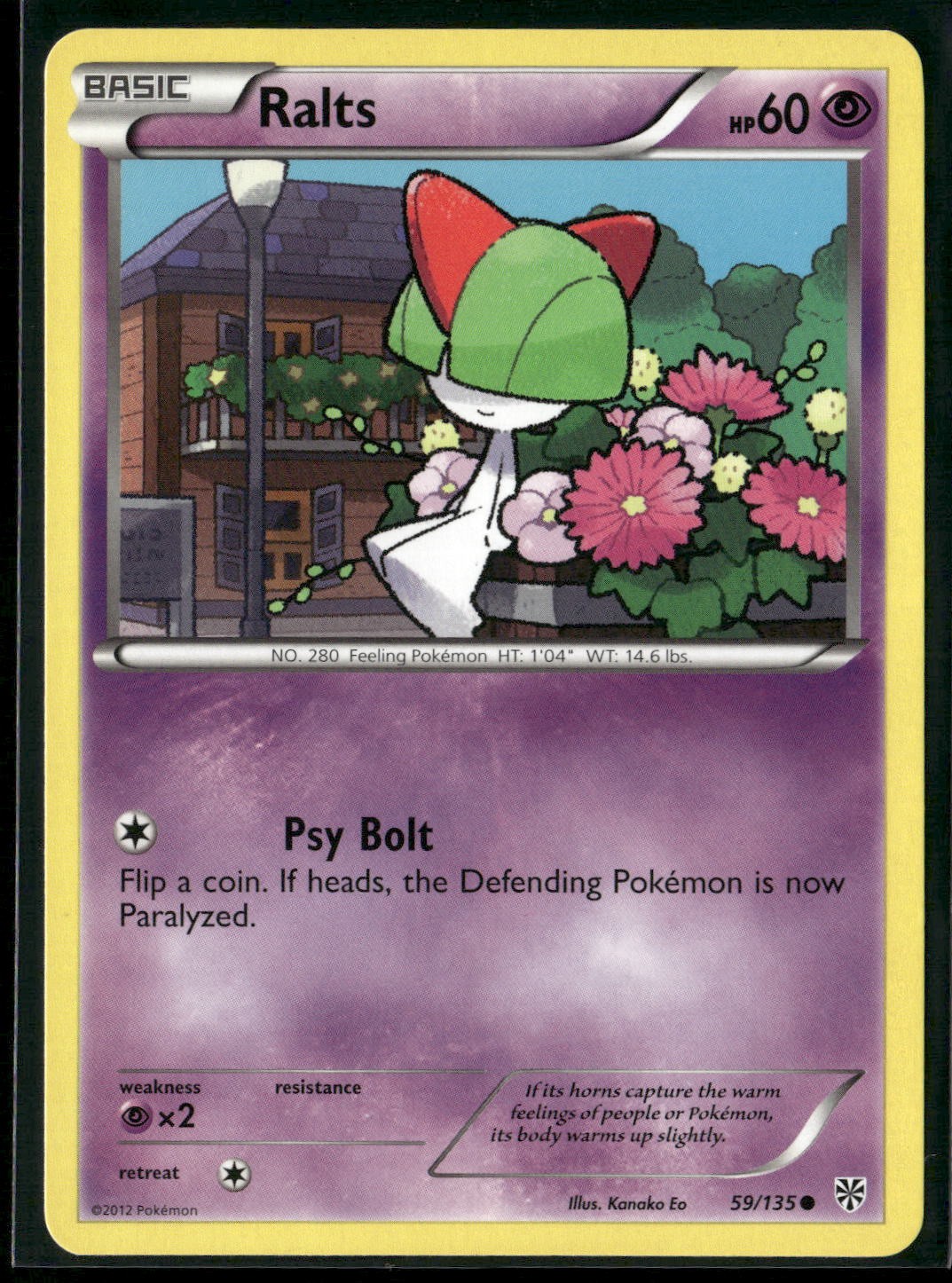 Ralts #59/135 Common, Plasma Storm, Near Mint or Better