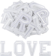 78 Pcs Iron on Letter Patches A-Z, 2 Inch Iron on Embroidered Alphabet Patch for