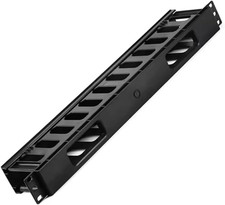 19-Inch 1U Horizontal Cable Management Panel   Plastic Rack Mount Cable Organize