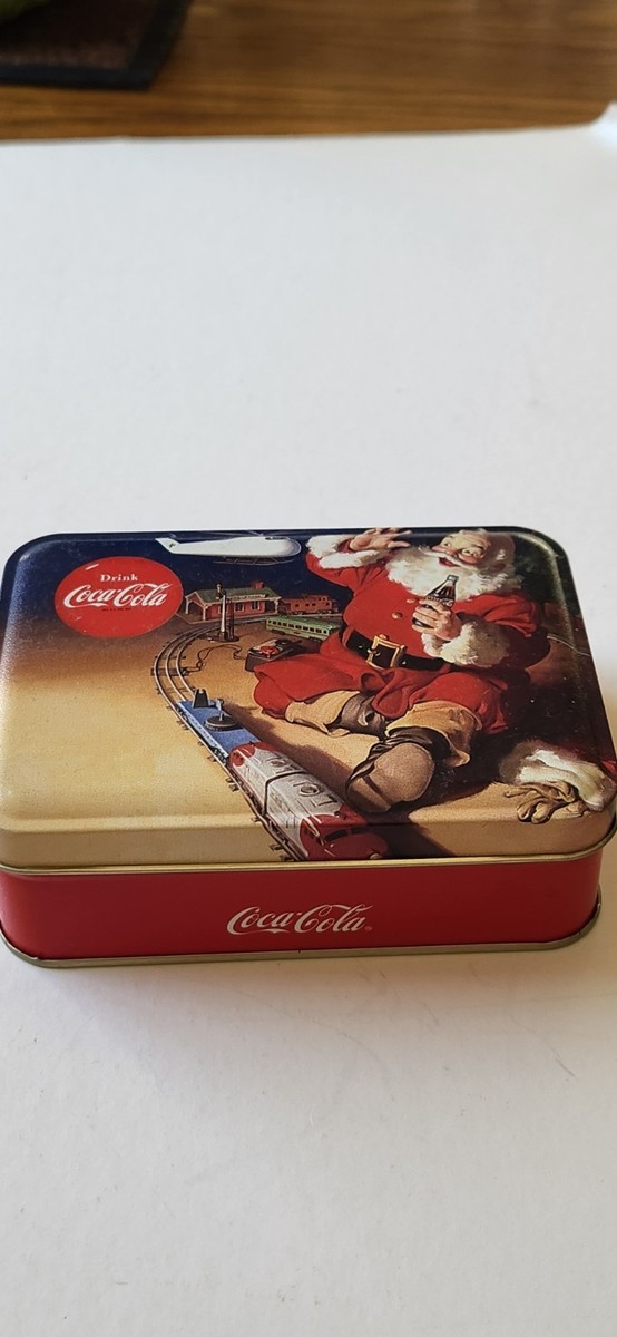 Coca Cola Santa Collectible Tin With Case XX Double-Bladed 62154