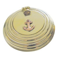 Klappaschenbecher Ascher Aus Messing Gerillt 7 X 4,5 Cm Sea-Club