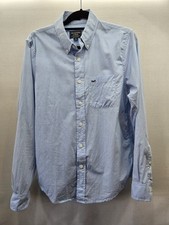 Abercrombie Fitch Mens Dress Shirt Sz M Muscle Blue Ls Button Down