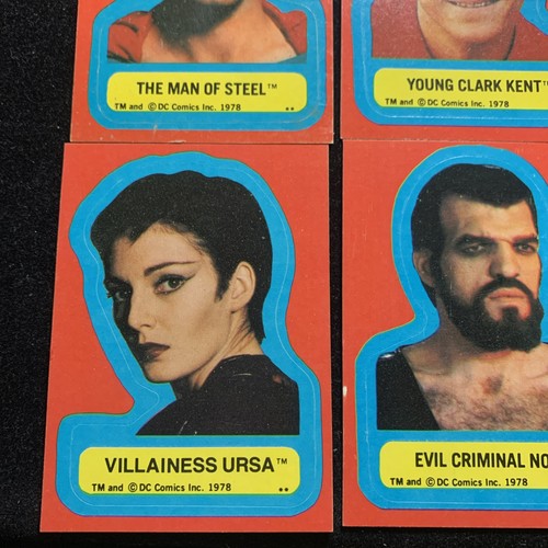 1978 Superman The Movie - Series 2 - Complete 6 Sticker Card Set + 10 Foils - Imagen 6 de 10